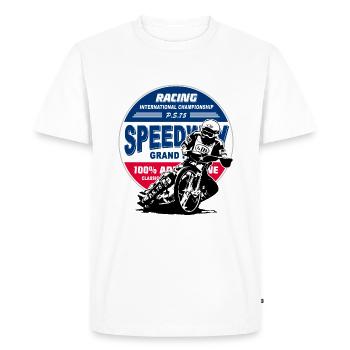 Motorcycle Speedway Racer - T-shirt Premium bio Homme - blanc - Devant - Nico (187cm)