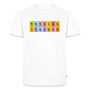 Professeur de physique éléments chimiques - T-shirt Premium bio Homme - blanc - Devant - Nico (187cm)