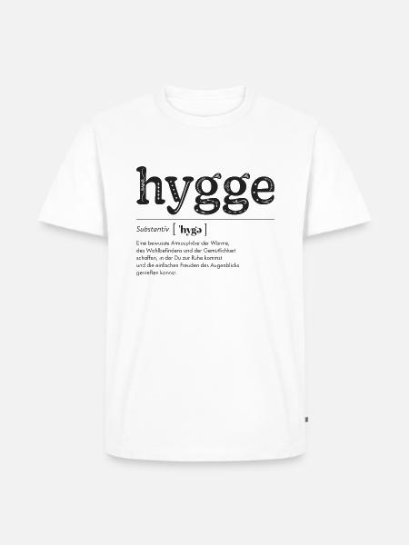 Hygge - hyggelig - Männer Premium Bio T-Shirt - Weiß
