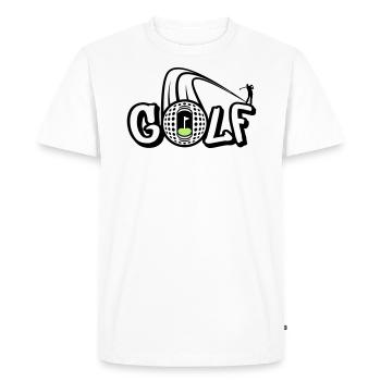 Golf Style - Men's Premium Organic T-Shirt - white - Front - Nico (187cm)