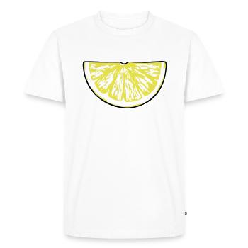 lemon_slice - Men's Premium Organic T-Shirt - white - Front - Nico (187cm)