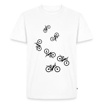 vélo électrique - T-shirt Premium bio Homme - blanc - Devant - Nico (187cm)