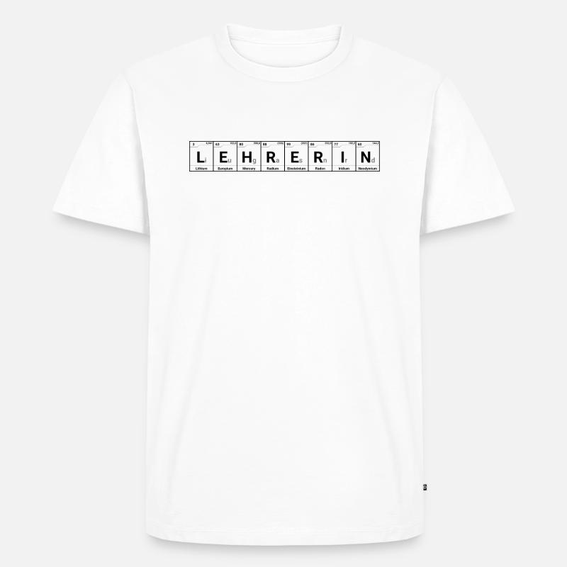 Lehrerin Elemente - Männer Premium Bio T-Shirt - Weiß