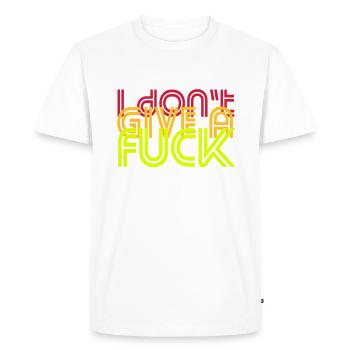 je ne donne pas une baise - T-shirt Premium bio Homme - blanc - Devant - Nico (187cm)