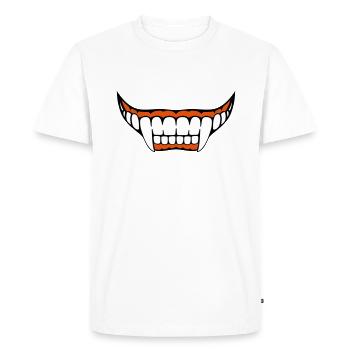 Vampire's teeth - Men's Premium Organic T-Shirt - white - Front - Nico (187cm)