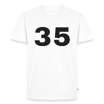 35 - T-shirt Premium bio Homme - blanc - Devant - Nico (187cm)