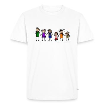 Famille avec beaucoup d'enfants - T-shirt Premium bio Homme - blanc - Devant - Nico (187cm)