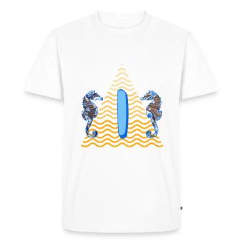 Hippocampe E 262 I - T-shirt Premium bio Homme - blanc - Devant - Nico (187cm)