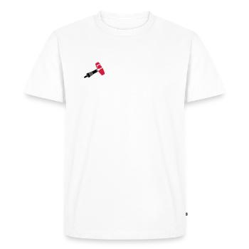 darts dart - Men's Premium Organic T-Shirt - white - Front - Nico (187cm)