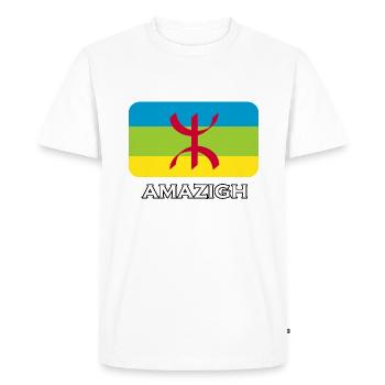 Amazigh - T-shirt Premium bio Homme - blanc - Devant - Nico (187cm)