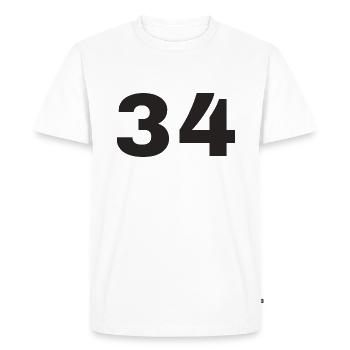 34 - T-shirt Premium bio Homme - blanc - Devant - Nico (187cm)
