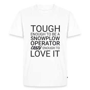 Opérateur de chasse-neige Crazy Snowplow Driver - T-shirt Premium bio Homme - blanc - Devant - Nico (187cm)