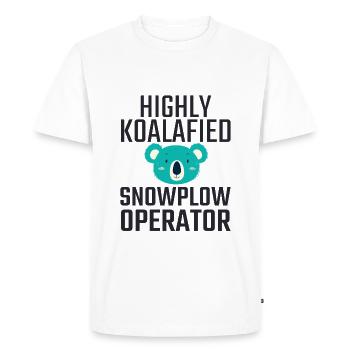 Conducteur de chasse-neige Koalafied Conducteur de chasse-neige - T-shirt Premium bio Homme - blanc - Devant - Nico (187cm)