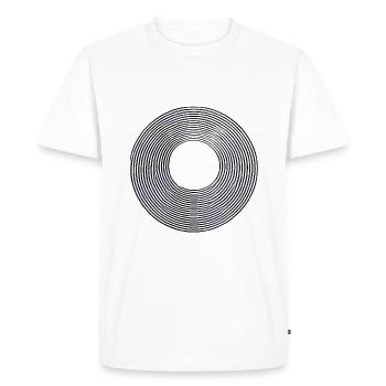 Minimalist Abstract Circle Lines Design - Men's Premium Organic T-Shirt - white - Front - Nico (187cm)