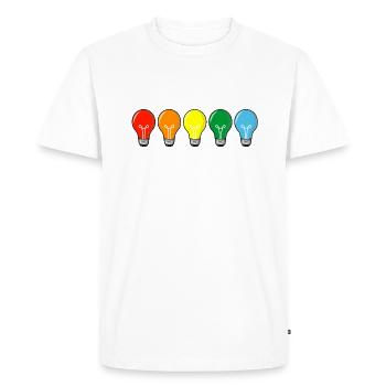 ampoules colorées - T-shirt Premium bio Homme - blanc - Devant - Nico (187cm)