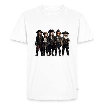 Children playing pirates and buccaneers - Men's Premium Organic T-Shirt - white - Front - Nico (187cm)