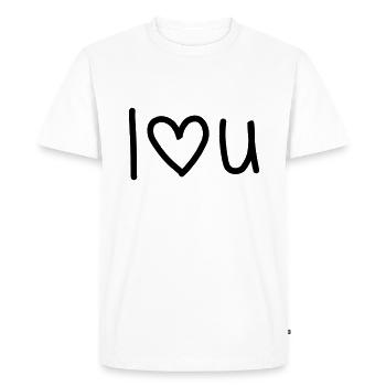 I Lovee You - T-shirt Premium bio Homme - blanc - Devant - Nico (187cm)