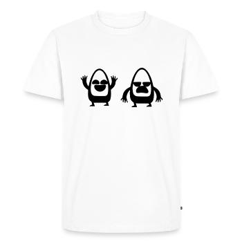Laugh cry - Men's Premium Organic T-Shirt - white - Front - Nico (187cm)