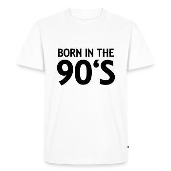 Born in the 90's - Men's Premium Organic T-Shirt - white - Front - Nico (187cm)