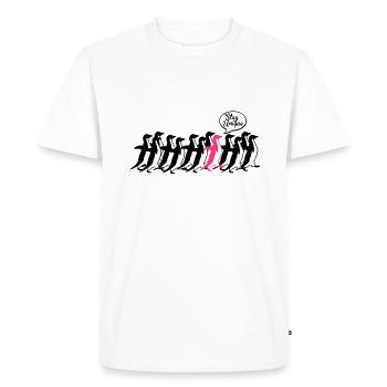 stay unique - Männer Premium Bio T-Shirt - Weiß - Vorne - Nico (187cm)
