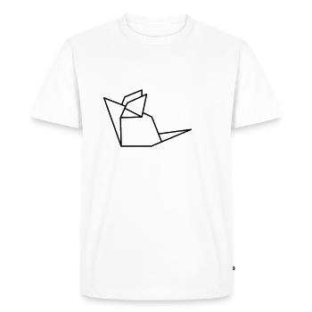Mouse mouse origami - Men's Premium Organic T-Shirt - white - Front - Nico (187cm)
