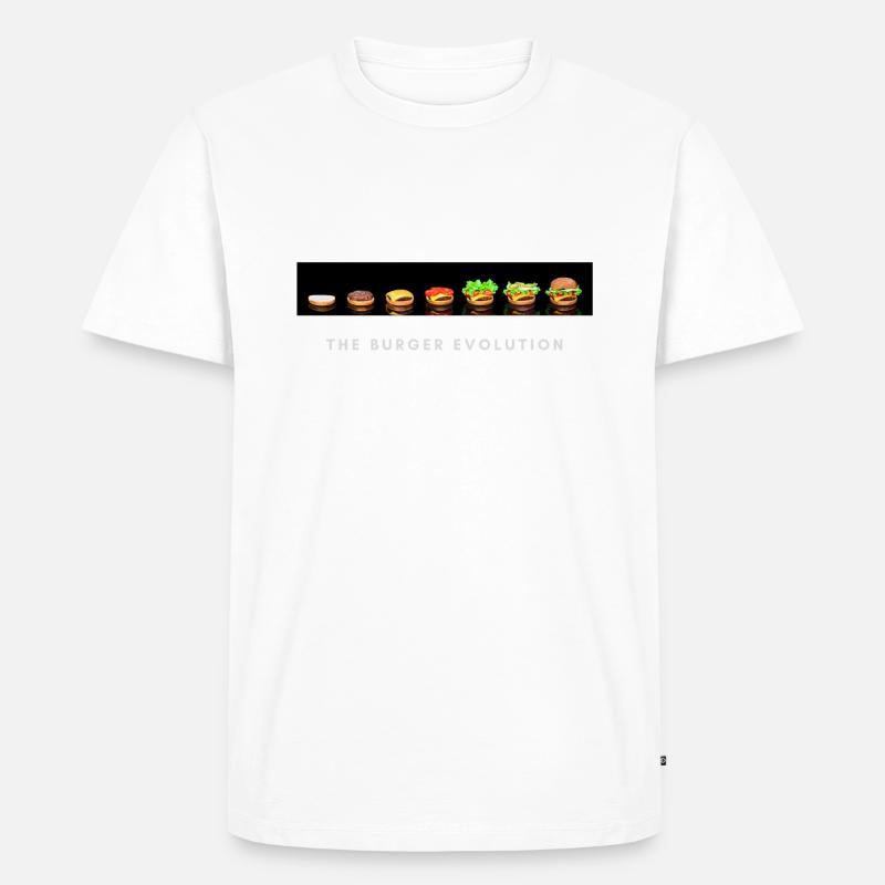 The burger evolution - Männer Premium Bio T-Shirt - Weiß