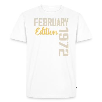 Février 1976 Anniversaire Février 1976 Rétro - T-shirt Premium bio Homme - blanc - Devant - Nico (187cm)