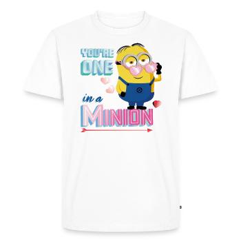 Minions Dave You're One In A Minion Design Amusant - T-shirt Premium bio Homme - blanc - Devant - Nico (187cm)