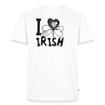 I love Irish in black - Men's Premium Organic T-Shirt - white - Front - Nico (187cm)