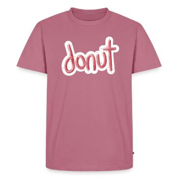 donut - Men's Premium Organic T-Shirt - mauve - Front - Nico (187cm)