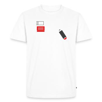 USB je suis votre père disquette drôle cadeau - T-shirt Premium bio Homme - blanc - Devant - Nico (187cm)