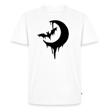 Chauve-souris avec demi-lune - T-shirt Premium bio Homme - blanc - Devant - Nico (187cm)