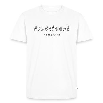 wonderland - DGS Streetwear - T-shirt Premium bio Homme - blanc - Devant - Nico (187cm)