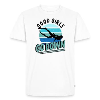 Apnea Diving Freediving Diver Deep Sea Diver - Men's Premium Organic T-Shirt - white - Front - Nico (187cm)