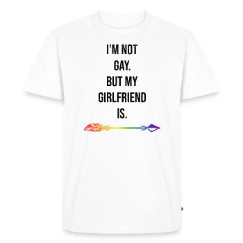Homosexuality Not Gay LGBT Rainbow LGBTQ - Men's Premium Organic T-Shirt - white - Front - Nico (187cm)