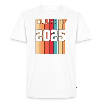 Class of 2025 School Graduation Diploma Vintage - Men's Premium Organic T-Shirt - white - Front - Nico (187cm)