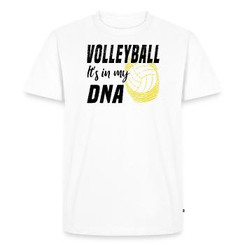 Volley-ball DNA Volley-ball Amour Ball - T-shirt Premium bio Homme - blanc - Devant - Nico (187cm)