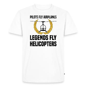 Pilot Helicopter Helicopter Saying Hobby Pilot - Men's Premium Organic T-Shirt - white - Front - Nico (187cm)