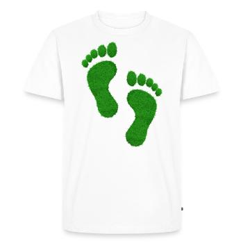 Green Footprint - Men's Premium Organic T-Shirt - white - Front - Nico (187cm)