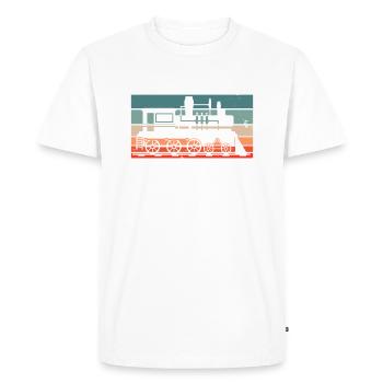 Railroad Train Engineer Future Train Driver - Men's Premium Organic T-Shirt - white - Front - Nico (187cm)