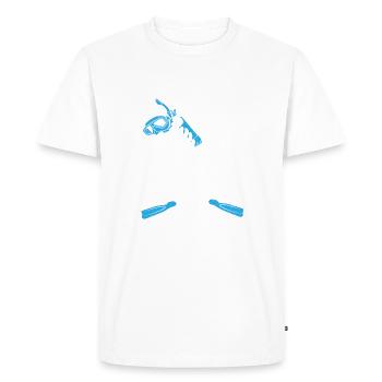 Scuba Diver Dabbing Skeleton Diver Scuba Diving - Men's Premium Organic T-Shirt - white - Front - Nico (187cm)