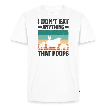 Véganisme végétalien Sans viande Vie végétalienne - T-shirt Premium bio Homme - blanc - Devant - Nico (187cm)