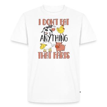 Véganisme végétalien Sans viande Vie végétalienne - T-shirt Premium bio Homme - blanc - Devant - Nico (187cm)