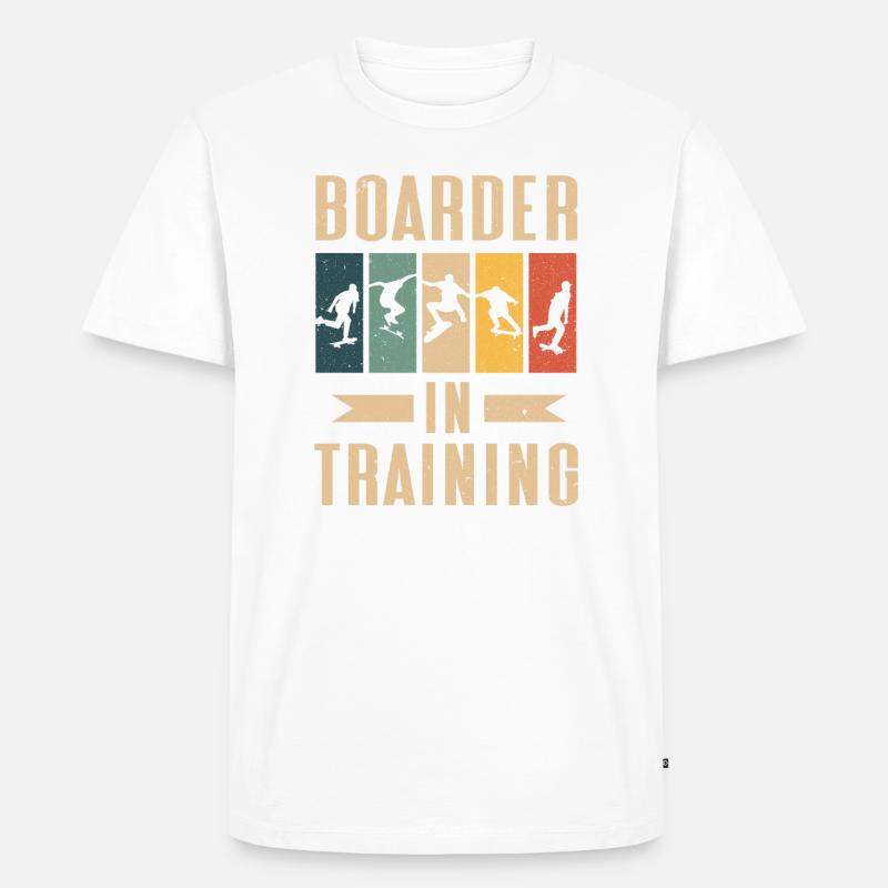 Skateboarder im Training Skateboard - Männer Premium Bio T-Shirt - Weiß