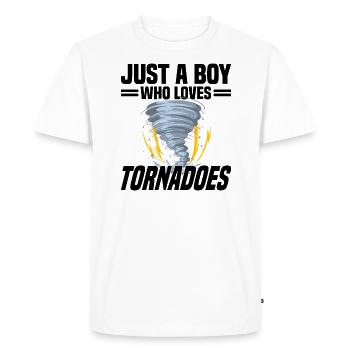 Tornado Hunter Tornado Tornado Chaser Hurricane - Men's Premium Organic T-Shirt - white - Front - Nico (187cm)
