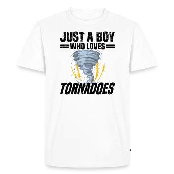 Tornado Hunter Tornado Tornado Chaser Hurricane - Men's Premium Organic T-Shirt - white - Front - Nico (187cm)