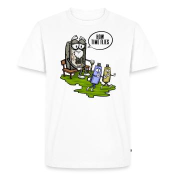 Cassette des années 80 90 Cassette Sitting Cassette Cassette - T-shirt Premium bio Homme - blanc - Devant - Nico (187cm)