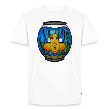 Aquarium Cadeau Aquariophile PoissonNage Lover - T-shirt Premium bio Homme - blanc - Devant - Nico (187cm)