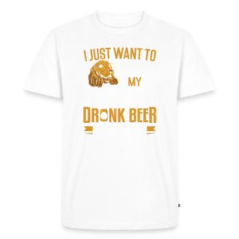 Je veux juste y aller avec mon cocker épagneul - T-shirt Premium bio Homme - blanc - Devant - Nico (187cm)