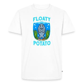 Manatees Sea Cow Floaty Potato Manatee - Men's Premium Organic T-Shirt - white - Front - Nico (187cm)